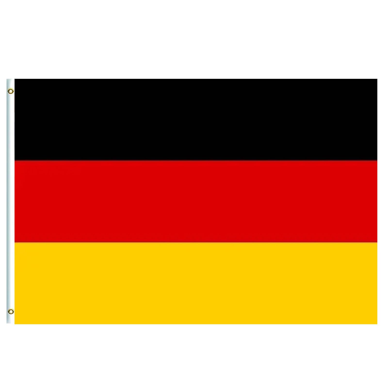 Large Germany Flag 5ftx3ft with Eyelets for Fifa World Cup Football 2026 Decorations,Big German Flags for Indoor Outdoor Sports Garden Event Eurovision Euro Football Germany Party Decorations — image 1