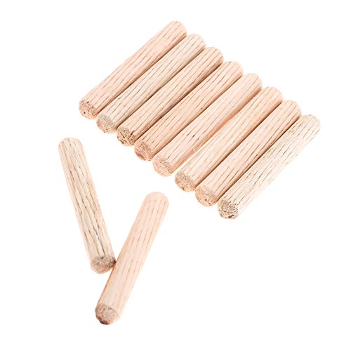50pcs Woodworking Hardwood Round Dowel Pins Wooden Craft Rods Furniture Fitting Tools 8x50mm(DXL)/0.32"x2.00"