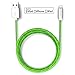 Pawtec Lightning to USB Charge Sync Cable Apple MFi Certified 6.6 Feet / 2 Meter Extra Long Braided for iPhone Xs/XS Max/XR/X / 8/8 Plus / 7/7 Plus / 6s 6, iPad Pro/Air/Mini (Lime Green)