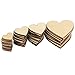 Outus 160 Pieces Christmas Blank Wood Heart Embellishments Wood Heart Slices for Wedding, Valentine, DIY, Arts, Crafts, Card Making