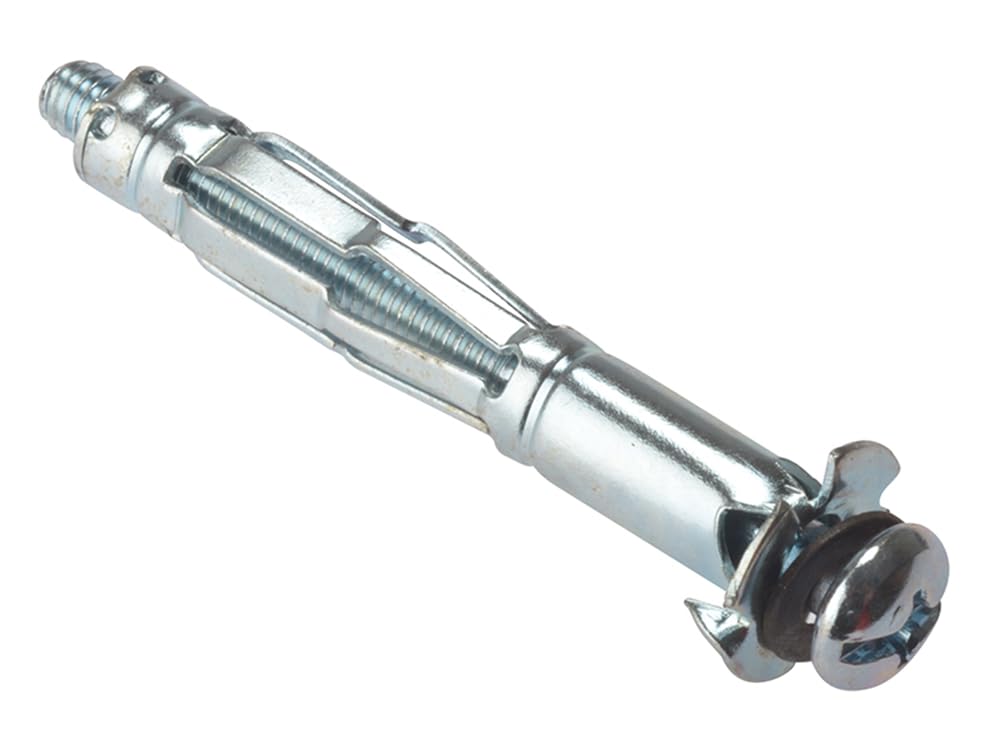 ForgeFix Metal Cavity Anchors | M6 x 65mm | Zinc Plated | Bag 10