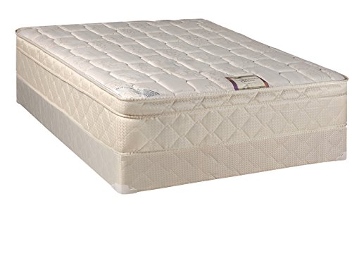 Continental Sleep, Plush Innerspring Eurotop 10-inch Mattress and Traditional Box Spring / Foundation Set, No Assembly Required, Full Size - Thumbnail 4