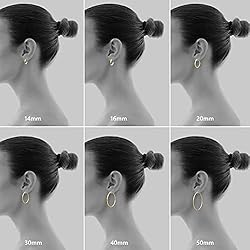 Gacimy Gold Hoop Earrings for Women, 14K Gold
