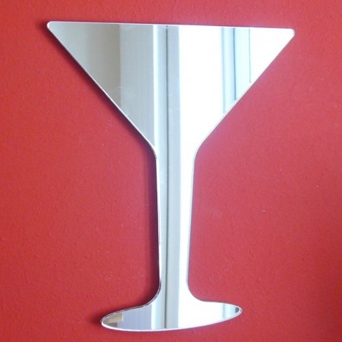 Super Cool Creations Martini Glass Mirror - 63cm x 33cm