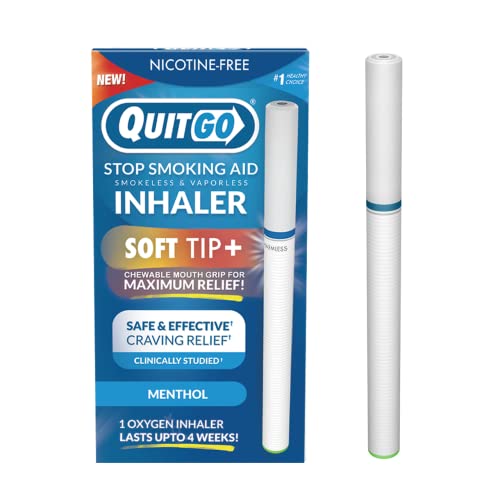 Quit Smoking Aid Oxygen Inhaler + Soft Tip Chewable Filter to Help Curb