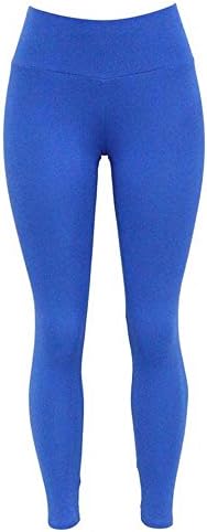 Christal Town Women's Soft Basic Solid High Waist Cotton Ankle Stretchy Legging B-SkyBlue S