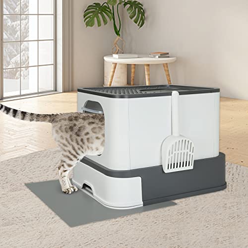 Large Foldable Cat Litter Box,Top Entry Enclosed Cat Kitty Toilet