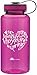 Wide Mouth 34oz Water Bottle - Inspirational Water Tracker for Hydration Tracking with Durable Strap by LivinLotus (BPA Free), Fuchsia