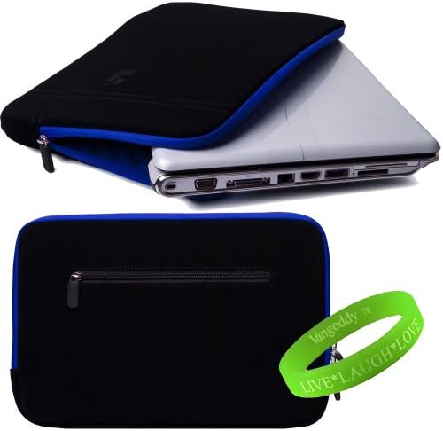Toshiba Portege 13” Notebook Accessories Cerulean Drumm Neoprene Sleeve Carrying Case for Toshiba Portege 13” Notebooks + VanGoddy LIVE+LAUGH+LOVE Wristband