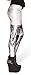 QZUnique Women's Black Skeleton Frame Printed Elastic Tights Leggings