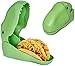Dinosaur Taco Holder - Dino Taco Shell Holders for Kids - Fun Stand Up Plate to Hold 2 Tacos - Easy to Fill and Serve - BPA-free & Dishwasher Safe - Green