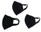 3-Pack PM 2.5 Cotton Face Mouth Mask Muffle with Fliter Respirator Comfy Reuseable Dustproof Antibacterial Mouth Cover Warm Windproof Face Protective Guaze Mask