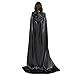 WESTLINK Cloak with Hood Costume Hooded Cape Cosplay For Men Women Kids (Black, XL)