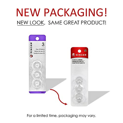 SINGER 06542 Class 15J Bobbins, Transparent, 3Count Pricepulse