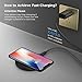 LETSCOM 15W Wireless Charger, Qi-Certified Fast Wireless Charging Pad Ultra Slim, Compatible with iPhone 11/11 Pro/XS Max/XR/XS/X/8/8+/Airpods, Galaxy Note 10/Note 10+/S10/S10+/S9/S8 (No AC Adapter)
