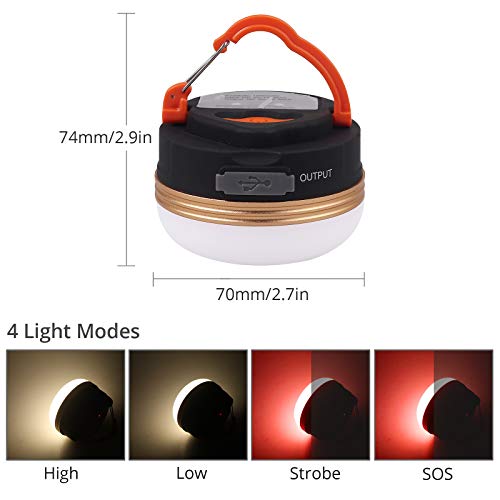 COLFULINE Campinglamp, led, USB-oplaadbaar, mini-magneet, tentlamp, campinglamp, 4 modi, SOS, waterdicht, draagbaar… - Image 7