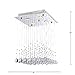Saint Mossi K9 Crystal Rain Drop Chandelier Modern & Contemporary Ceiling Pendant Light H22 X W16 X L16 Room,Bedroom,Living Room