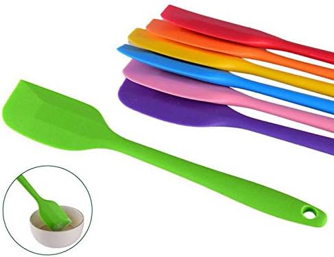 Silicone Spatula,Non-stick Heat Resistant Cooking Scrapers,Pack of 2 (Colors in Random)