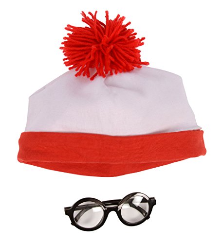 Kangaroos Red And White Beanie Hat With Nerd Glasses - Image 3