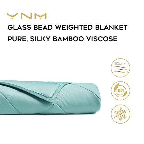YnM Cooling Weighted Blanket, 100 Natural Bamboo Viscose, 15 lbs 48