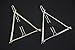 Hair Barrettes Clips, Ning store 2pcs Triangle Hairpin Hair Clip, Gold&Silver