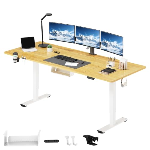 SANODESK Höhenverstellbarer Schreibtisch elektrisch 200x80 cm