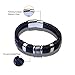 ANUIMOAR Men Genuine Leather Bracelet Stainless Buckle Multi-layer Braided Black Wrist Cuff Fashion Bangle7
