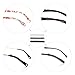 YR Anti-Slip Soft Silicone Eyeglass Temple Tip Retainer, Comfortable Elastic Holder For Glasses,Sunglasses,Reading glasses,10 Pairs -Black