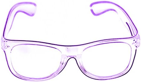 Sigma Glow Multicolor El Wire Led Frame Flashing Sun Glasses (Purple, Clear)