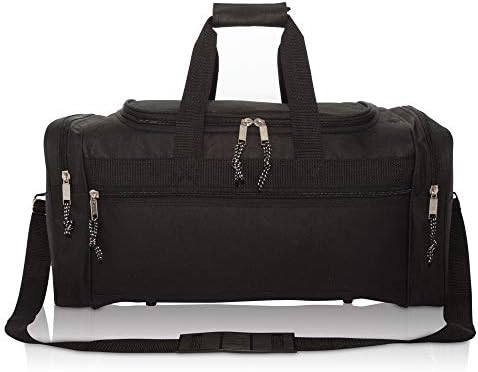 DALIX 21" Blank Sports Duffle Bag Gym Bag Travel Duffel Adjustable Strap in Black 2 DALIX 21" Blank Sports Duffle Bag Gym Bag Travel Duffel Adjustable Strap in Black