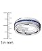 Metal Masters Men's Titanium Wedding Band Engagement Ring W/Blue Simulated Sapphire Cubic Zirconia Princess CZ 12