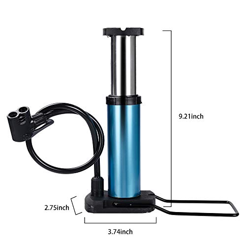 image for Rosoz Bike Pump Mini Bike Floor Pump Multifunctional High-Pressure Por
