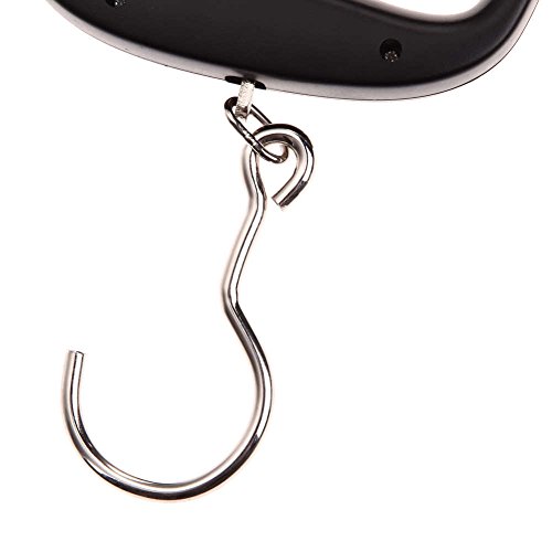Mini Hanging Hook Scale,Portable Digital Crane Scale,50kg /100g Dig Hook Hanging Scale, with Backlit LCD Display - Black