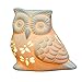 Ivenf Owl Shape Ceramic Tea Light Holder/Wax Melt Warmer, Aromatherapy Essential Oil Burner, Great Decoration for Living Room, Balcony, Patio, Porch & Garden