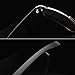 Joopin Polarized Sunglasses for Men, Lightweight Metal Frame Driving Mens Sunglasses (Silver Black)