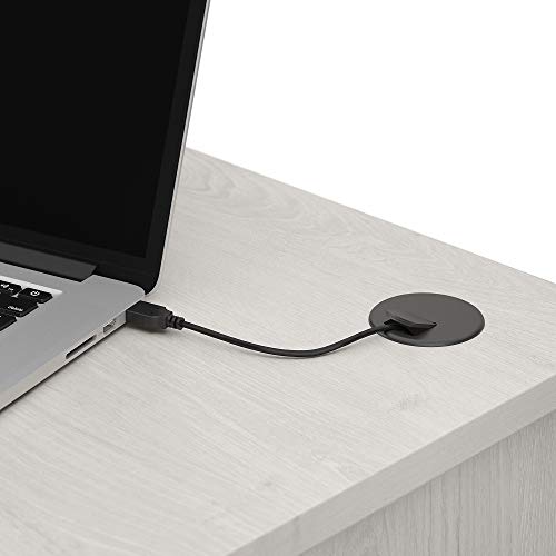 Bush Furniture Cabot Corner Desk with Hutch, 60W, Linen White Oak Pricepulse