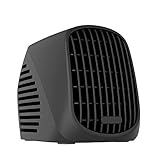 NEXGADGET Mini Space Heater, 500W Portable Ceramic Heater for Office Home Dorm Tabletop, Ultra Quiet Desktop Heater with Turbofan Technology, Overheat Protection-Black