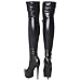 Fashion Thirsty Womens Ladies Mens Unisex Thigh High Over The Knee Stretch Suede Leather Boots Shoe Sexy Stiletto Stretchy Fit Patent Platform Boot Size