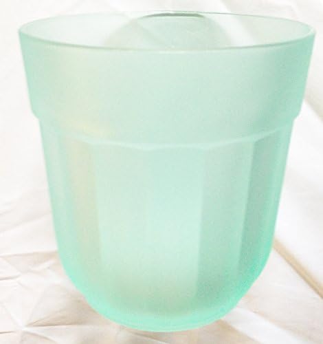 Double Old Fashioned Vintage Cristal D'arques Durand Seamist Green Rustic Heavy Frosted Glass