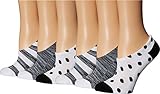 Converse Women's 6-Pack Made for Chucks Space Dye Stripes and Dots White/Black 9 - 11