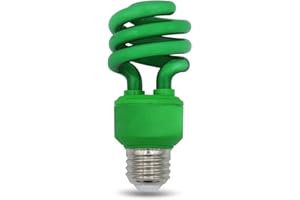 lumenivo 13 Watt Spiral CFL Green Light Bulb 13W Outdoor Green Light Bulb for Patio, Porch, Christmas Lights, Decorative Lighting, and Parties - E26 Medium Screw Base - 120V - 1 Pack