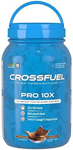 CrossFuel Pro-10x Multi-Source Protein, Chocolate, 875g by CrossFuel