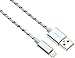 UberPower by NRGized Lightning to USB Cable [Apple MFi Certified] 3ft / 0.9m with Metal Connector Head and Braided Cable for iPhone 6 6Plus 5s 5c 5, iPad Air, Air mini, iPad, and iPod (White/Black)