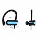 ahutoru Bluetooth Headphones V4.1 EDR Multi Point Connection HD Stereo Sweat proof Wireless Earbuds with Volume Control Mic and Soft Security Hooks - Blue
