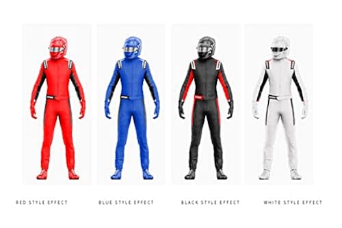 thumbnail interactive-video image 1 of Jueshanzj One-Piece Kart Racing Suit - Polyester Track Suit With Quilting, Elastic Cuffs & Adjustable Belt 1 of 11