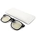 ClipShades 2 Pack Lightweight Clip-on Sunglasses and Anti Blue Ray Computer Glasses Combo with Flip Top Clip On Function for Prescription Eyeglasses Wearers