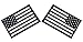 TACTILIAN Original Black American Flag Magnetic Decal Stickers - Made in USA Flag Cut-Outs for Trucks - Set of 2 Tactical Car Decal Magnets Bumber Stickers for Car, Van, SUV, RV, Bike