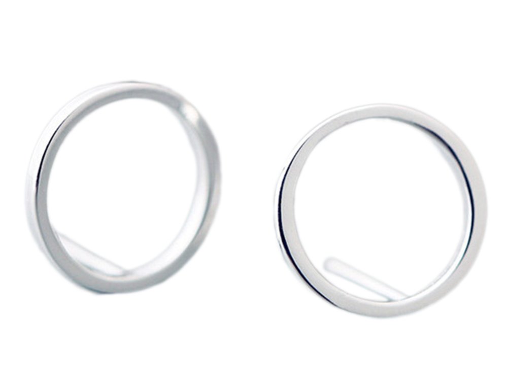 Hosaire Pendientes de Plata de Aerodinamizar Círculo Hueco Moda Muchachas de las