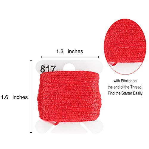 Embroidery Floss Cross Stitch Threads-108 Colors Friendship Bracelets Floss with Organizer Storage Box Embroidery Thread Bracelet String Embroidery Kit and 38 Pcs Cross Stitch Tools