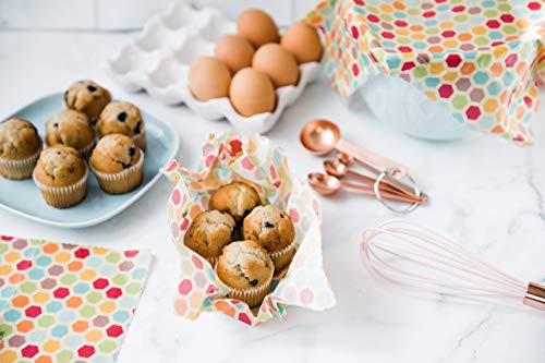 Beeswax Food Wrap | Family Pack of 4 | Retro Honeycombs - Thumbnail 4